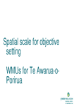 Spatial scale and timeframes for objective setting 3 December 2018 preview