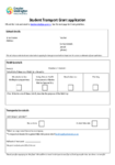 Student Transport Grant application  preview