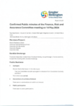 Confirmed Public minutes of the Finance Risk and Assurance Committee meeting on 14 May 2024 preview