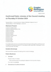 Confirmed Public minutes of the Council meeting Thursday 31 October 2024 preview