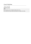 Council Workshop - 5 August 2025 public agenda preview