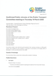 Confirmed Public minutes of the Public Transport Committee meeting 19 March 2026 preview