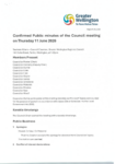 Confirmed Public minutes of the Council meeting on Thursday 11 June 2026 preview
