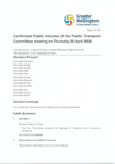 Confirmed Public minutes of the Public Transport Committee meeting on Thursday 30 April 2026 preview