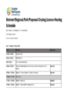 Schedule for Belmont Grazing Licence Hearing preview
