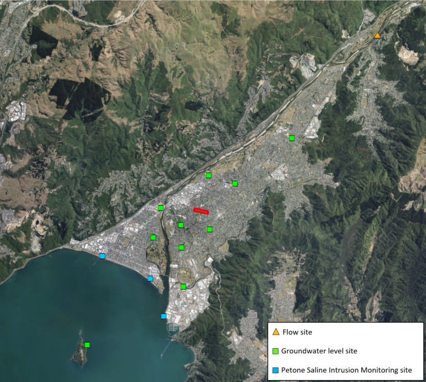 Map of the Waiwhetu Aquifer facilities