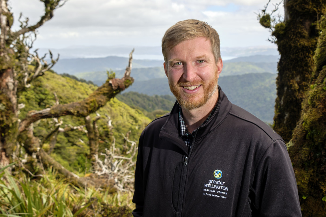 Cr Nash in Wainuiomata Regional Park