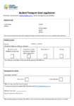 Student Transport Grant application preview